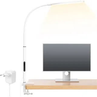 Daglichtbürolampe - Bürolampe - Standuhr - Dimmbar - Muss für den Heimgebrauch - Weiß