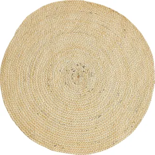 OTTO home Teppich "Ibiza" rund 7 mm Höhe Jute-Teppich, Wendeteppich, handgewebt, Naturfaser, Boho-Stil, creme