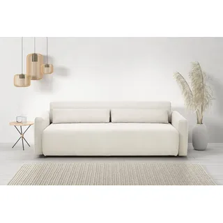 KAWOLA Sofa NEO Schlafsofa Bettsofa Cord weiß