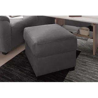 sit&more Polsterhocker Pandora Mikrofaser 58 x 45 x 58 cm Grau