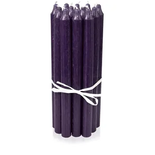 LUMELY dänische Premium Stabkerzen Lila, 12er Pack, Höhe 29cm, Ø 2,2cm, Brenndauer ca. 14 Stunden, zylindrische Leuchterkerzen, Deko Kerzen Set, Kerzen Skandinavisch