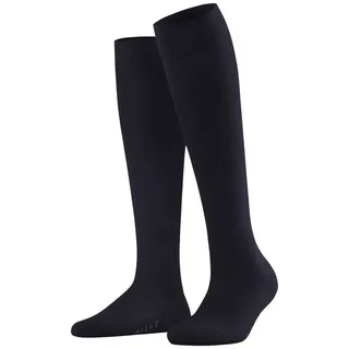 Falke Damen Kniestrümpfe Family Kh nachhaltige Baumwolle lang einfarbig 1 Paar, Blau Dark Navy 6379, 39-42 - 39-42