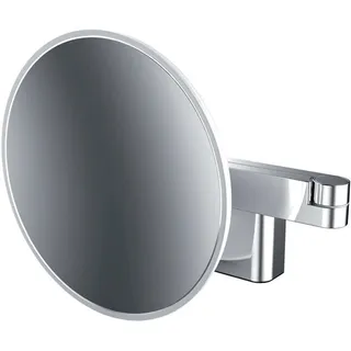 emco LED Rasier- und Kosmetikspiegel, Wandmodell, Doppelgelenkarm, Vergrößerung 5-fach, rund, 109506030