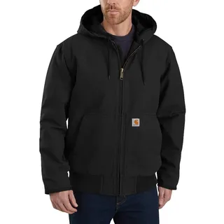 Carhartt, Herren, Weite, isolierte Freizeitjacke aus ausgewaschenem Segelleinen, Schwarz, XL