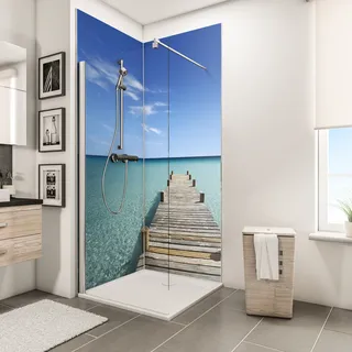 Schulte »ExpressPlus DecoDesign«, Duschrückwand Foto über Eck Malediven 210x90x90cm