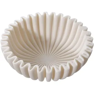 Dekoschale , Beige , Kunststoff , Muschel , rund , 20x6.5x20 cm , Dekoration, Dekoschalen
