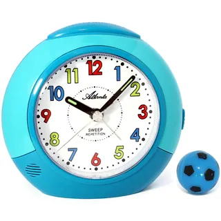 Atlanta Kinderwecker ohne Ticken mit Flummi Kinder Blau - 1708-5 FL