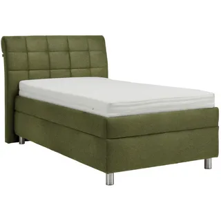 Esposa Polsterbett , Olivgrün , Textil , Birke , Schichtholz , H3 , Höhe ca. 19 cm , 100x200 cm , Über- und Sondergrößen erhältlich, Bezug abnehmbar/waschbar, Ober- und Unterseite versteppt, wendbar, atmungsaktiv,Über- und Sondergrößen erhältlich, Bettkasten, gepolstertes Kopfteil, Stoffauswahl, in verschiedenen Größen erhältlich,Federholzleisten verleimt, Federleisten mit Duokappen, verstellbar , Schlafzimmer, Betten, Polsterbetten