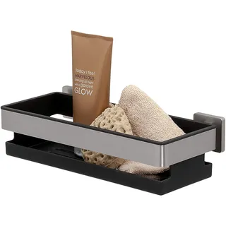 Tiger Dock Duschkorb, Premium-Duschablage aus gebürstetem Edelstahl, mit herausnehmbaren Einsatz, B x H x T: 30 x 8 x 13,8 cm