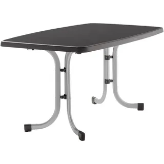 Sieger Gartenklapptisch , Anthrazit, Graphitfarben , Metall , rechteckig , Rundrohr, Sternfuß , 90x72x150 cm , klappbar, platzsparend , Gartenmöbel, Gartentische, Klapptische