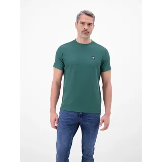 T-Shirt LERROS "T-Shirt mit Waffelstruktur aus 100 % Baumwolle", Herren, Gr. S, soft teal, 100% Baumwolle, Rundhals, Shirts T-Shirt