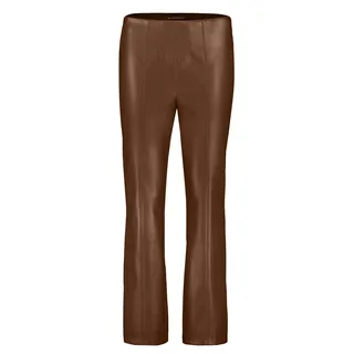 Lederhose BETTY BARCLAY "Kunstleder-Leggings Slim Fit", Damen, Gr. 46, EURO, braun (schwarz coffee), Obermaterial: 50% Polyurethan PU. 50% Polyester PES., Hosen Lederhose