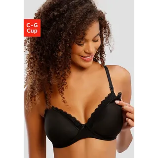 Still-BH LASCANA, Damen, Gr. 95, Cup F, schwarz, Microtouch, Obermaterial: 52% Polyester, 30% Polyamid, 18% Elasthan, Basic, bequem, BHs Still-BH, mit Bügel & leichten Spacer Cups – auch ideal für große Größen, Topseller