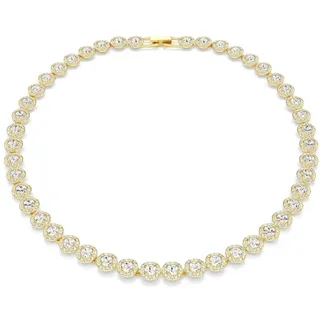 Swarovski Una Angelic Tennis Halskette Gold / Weiß