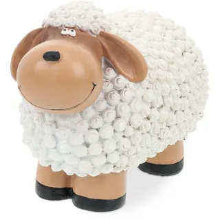 Relaxdays Schaf-Gartenfigur , Kunststoff , 20x15.5x11 cm , Dekoration, Dekofiguren & Skulpturen, Dekotiere
