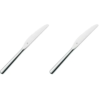 WMF Boston Menümesser mono 22,6 cm, Monobloc-Messer, Tafelmesser Cromargan Edelstahl poliert, glänzend, spülmaschinenfest (Packung mit 2)
