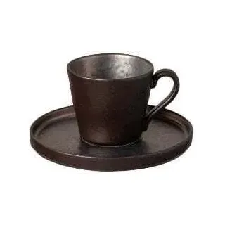 Costa Nova & Casafina - Teetasse und Untertasse 'Lagoa' (Schwarz) - Schwarz