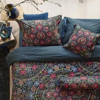 PiP Studio Bettwäsche Il Ricamo Dark Blue 1 Bettbezug 135 x 200 cm + 1 Kissenbezug 80 x 80 cm