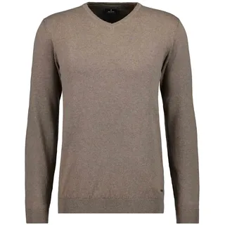 V-Ausschnitt-Pullover RAGMAN, Herren, Gr. 56, braun (camel), Strick, 95% Baumwolle, 5% Kaschmir, V-Ausschnitt, Pullover V-Ausschnitt-Pullover