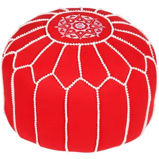 Marokkanische Pouf Bodenkissen Deko Chems rot