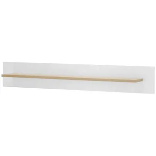 furn.design Wandboard 107 x 19 x 17 cm Weiß/Eichefarben