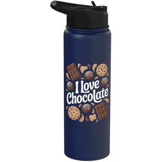 Ich liebe Schokoladenkekse und Süßigkeiten Stainless Steel Insulated Water Bottle