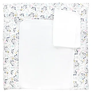 TupTam Wickelauflage mit 2 wasserfesten Frotteebezügen – weich gepolstert & hautfreundlich MAR02579, Farbe: Vogelbeere, Größe: 75 x 85 cm