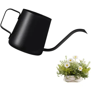 250 ML Schwarz Gießkanne Klein Zimmerpflanzen Mini Gießkanne Edelstahl Langer Auslauf Giesskanne GiesskanneZimmerpflanzen BonsaiGießkanne GartenGießkanne für Zimmerpflanzen Sukkulenten