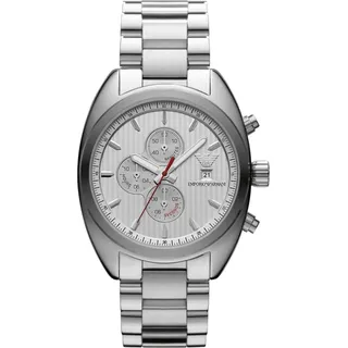 Emporio Armani Herren Armband Uhr Chronograph AR5958 - Silber