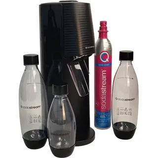 Sodastream Terra black + PET-Flasche 2 l + PET-Flache 1 l + Zylinder