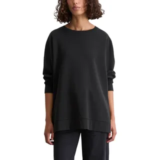 Marc OߴPolo Damen Sweatshirt aus Bio-Baumwolle Loose Fit, Schwarz (Black), S