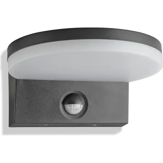 sebson SEBSON® LED Außenleuchte Bewegungsmelder IP65 anthrazit 15W 1300lm kaltweiß 5800K - Außenwandleuchte Sensor 9m / 140° - Lampe Außen 230V