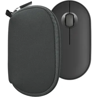 kwmobile Hülle kompatibel mit Logitech Pebble Mouse 2 M350s / M350 - Neopren Hülle für PC Mouse Schutzhülle - Computer Maus Tasche - Neopren Tasche für PC-Maus - Dunkelgrau