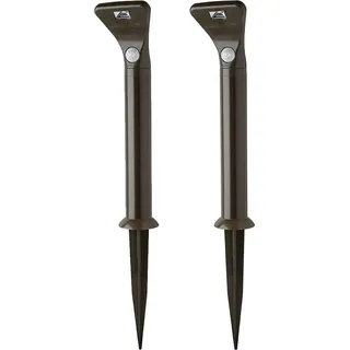 Mr. Beams LED-Wegeleuchte MB592 mit Bewegungsmelder Braun 2er-Pack