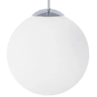 Beliani Barrow 1-flg. 40 cm kugelförmig/Weiß/Glas