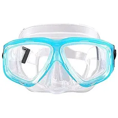 WOWDECOR Schnorchelmaske Taucherbrille Dioptrin Dioptrien Korrektur, Tauchmaske Tauchermaske für Erwachsene und Kinder mit Kurzsichtigkeit Kurzsichtig (See blau, -8,0)