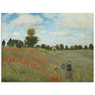 Artland Glasbild »Mohnfeld bei Argenteuil. 1873«, Blumen, (1 St.), in verschiedenen Größen Artland grün