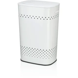 Kela Wäschetonne , Weiß , Metall , 29.5x57.5x39.5 cm , Haushalt & Reinigung, Wäschepflege, Wäschekörbe & Wäschetonnen