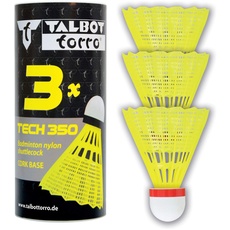 Talbot Torro Unisex – Babys Badminton und Federball TECH 350 Badmintonball, Korb: Gelb-Rot/Schnell, One Size