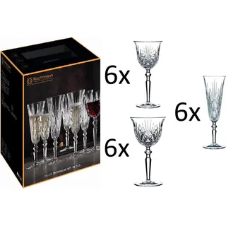 Nachtmann Palais Rot-, Weißwein und Champagnerglas 18 tlg. Set - Transparent