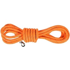 Bobby Walk 3 M – Hundeleine 3 Meter/Stärke 1,2 cm, schlauchförmige Hundeleine, widerstandsfähiges Nylon, Orange, 3 Meter