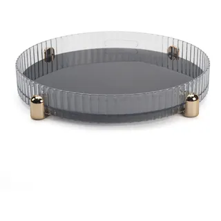 Make up Parfüm Organizer, um 360° drehbarer Kosmetik-Organizer, Beauty Organizer, Kosmetiktablett mit großer Kapazität für Schminktisch, Badezimmer Waschtisch Arbeitsplatte, Klar