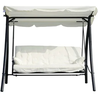 Outsunny Hollywoodschaukel weiß 3-Sitzer