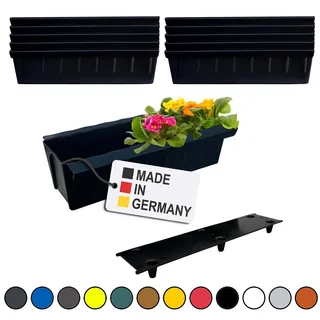 Paletten Blumenkasten 10er-Set Schwarz Einsatz zum an- & Einhängen Pflanzkasten