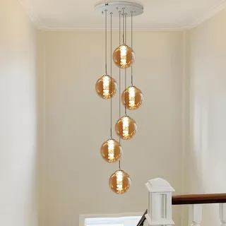 CBJKTX Pendelleuchte 6-flg. 180 cm rund/Glas