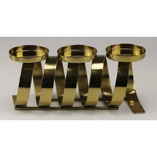 AM Design Kerzenhalter »Weihnachtsdeko« aus Edelstahl, Höhe: 13 cm, goldfarben