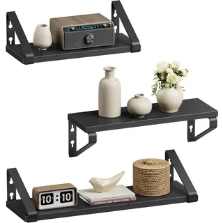 VASAGLE Wandregal 30 x 35 x 40 cm Tintenschwarz/Mattschwarz