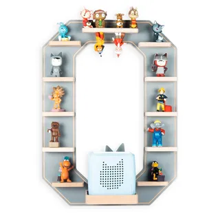 BOARTI Wandregal »Holz Regal Buchstabe O für Toniebox Tonies Figuren« 1 Stk. tlg., grau