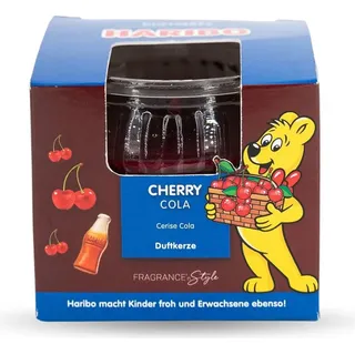 HARIBO Duftkerze "Cherry Cola" 85g im Glas und Geschenkkarton, Geschenkidee für Naschkatzen (Von Partygeschenke24)