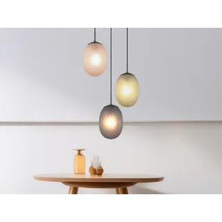 LED Cluster Pendelleuchte 3-flammig mit Glasschirmen bunt für Esstisch & Galerie
